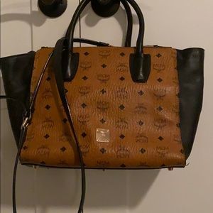 MCM bag with long strap - snap closure